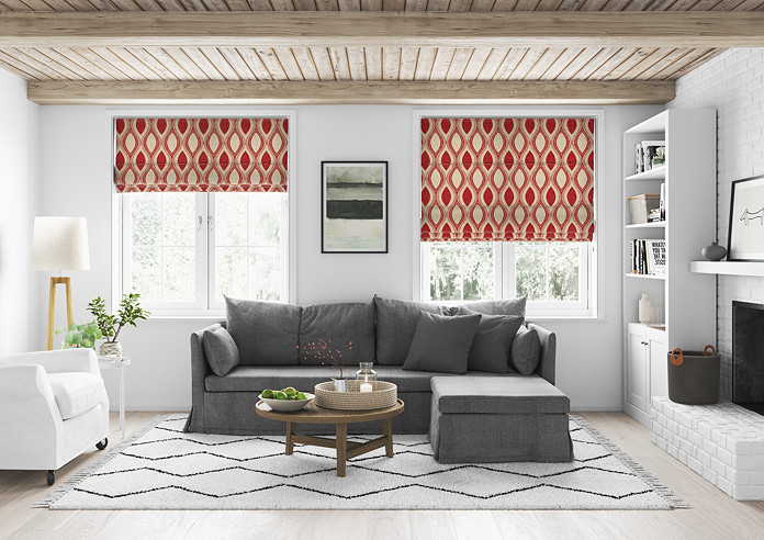 Kasian, Red - Roman Blind - Image 5